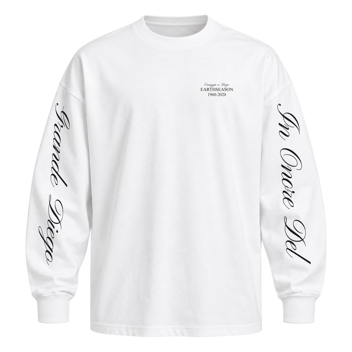 Diego Maradona Oversized LS T-Shirt - White